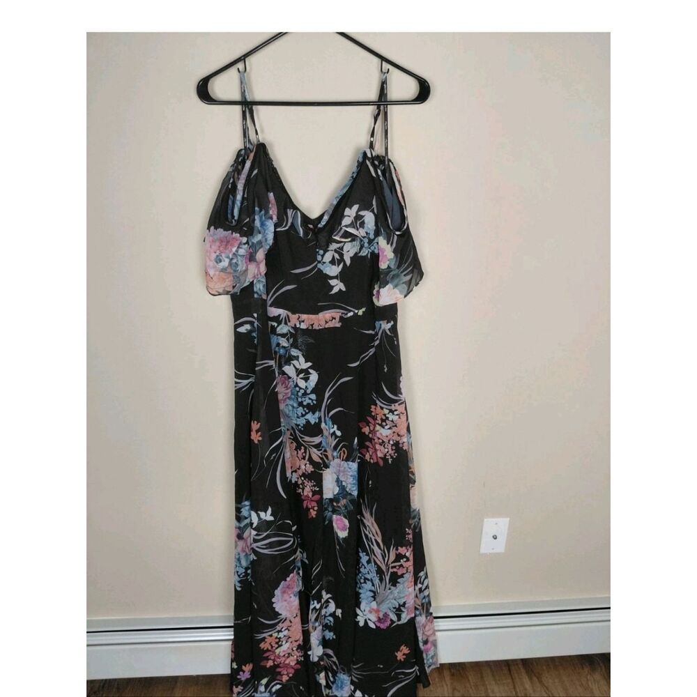 City Chic Flourish Floral Cold Shoulder Maxi Dress Size 18